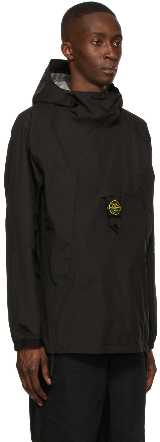 Stone Island Black Ripstop Gore Tex Paclite Packable Jacket Stone Island