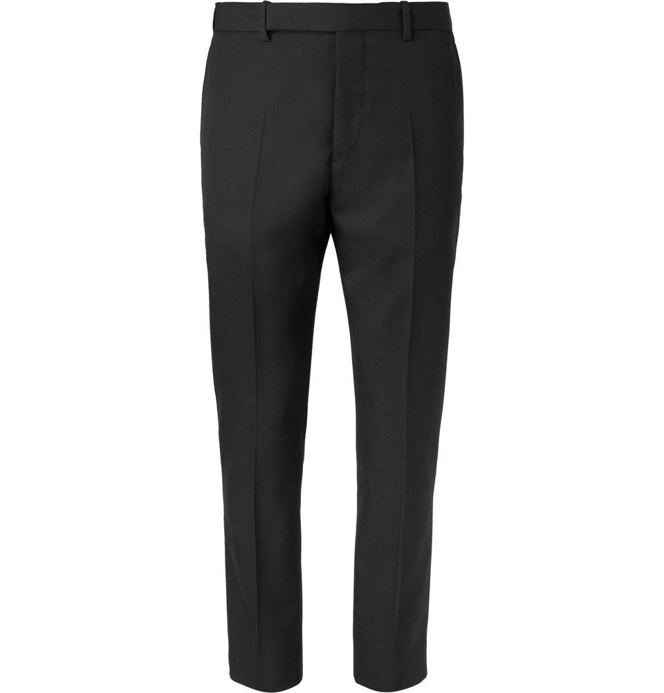 mens black skinny suit trousers