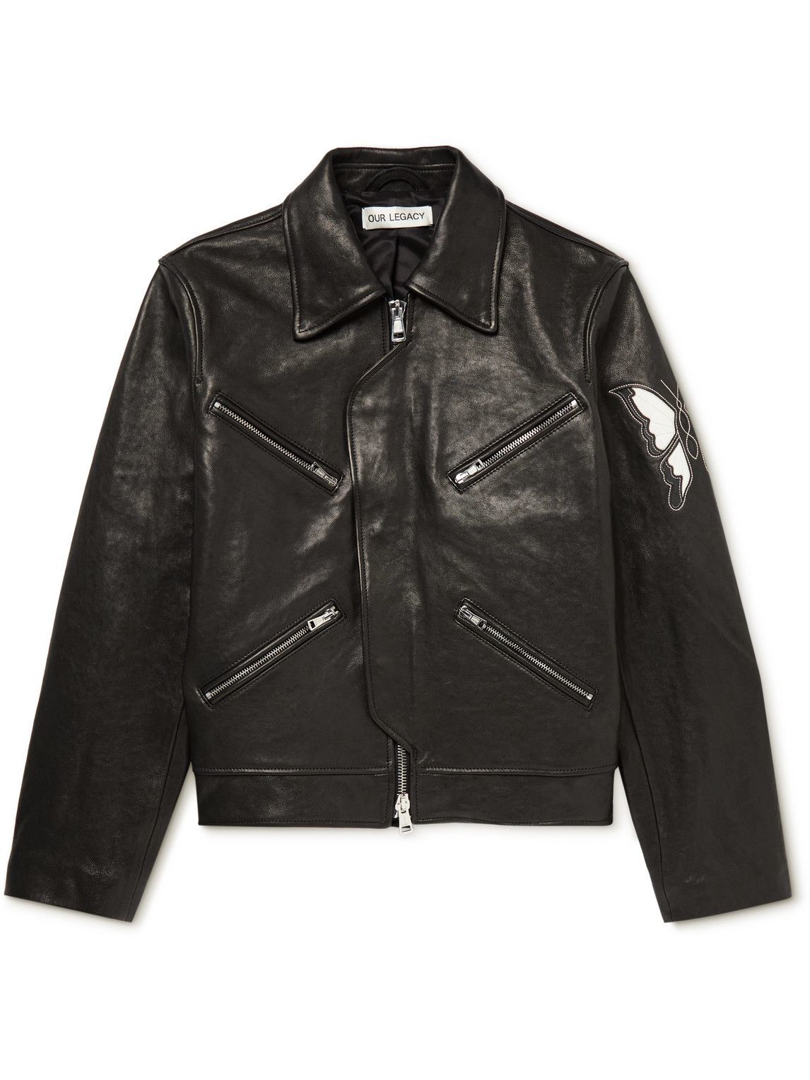 Photo: Our Legacy - Demon appliquéd leather jacket - Black
