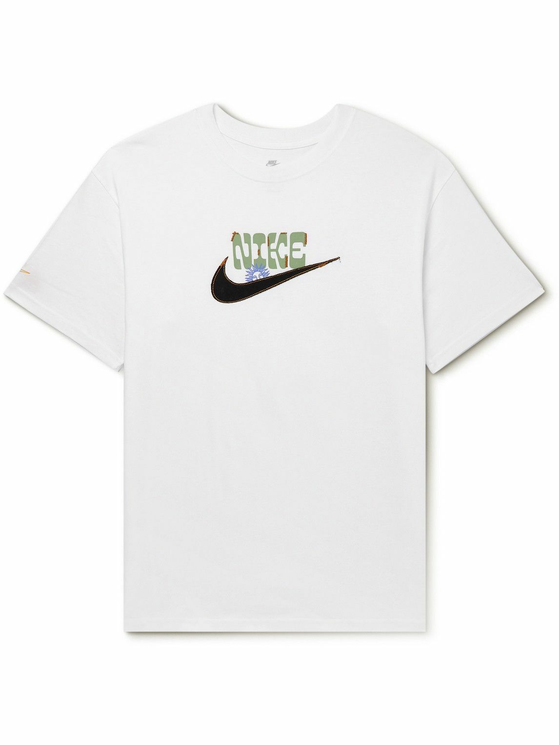 Nike - NSW Logo-Embroidered Cotton-Jersey T-Shirt - White Nike