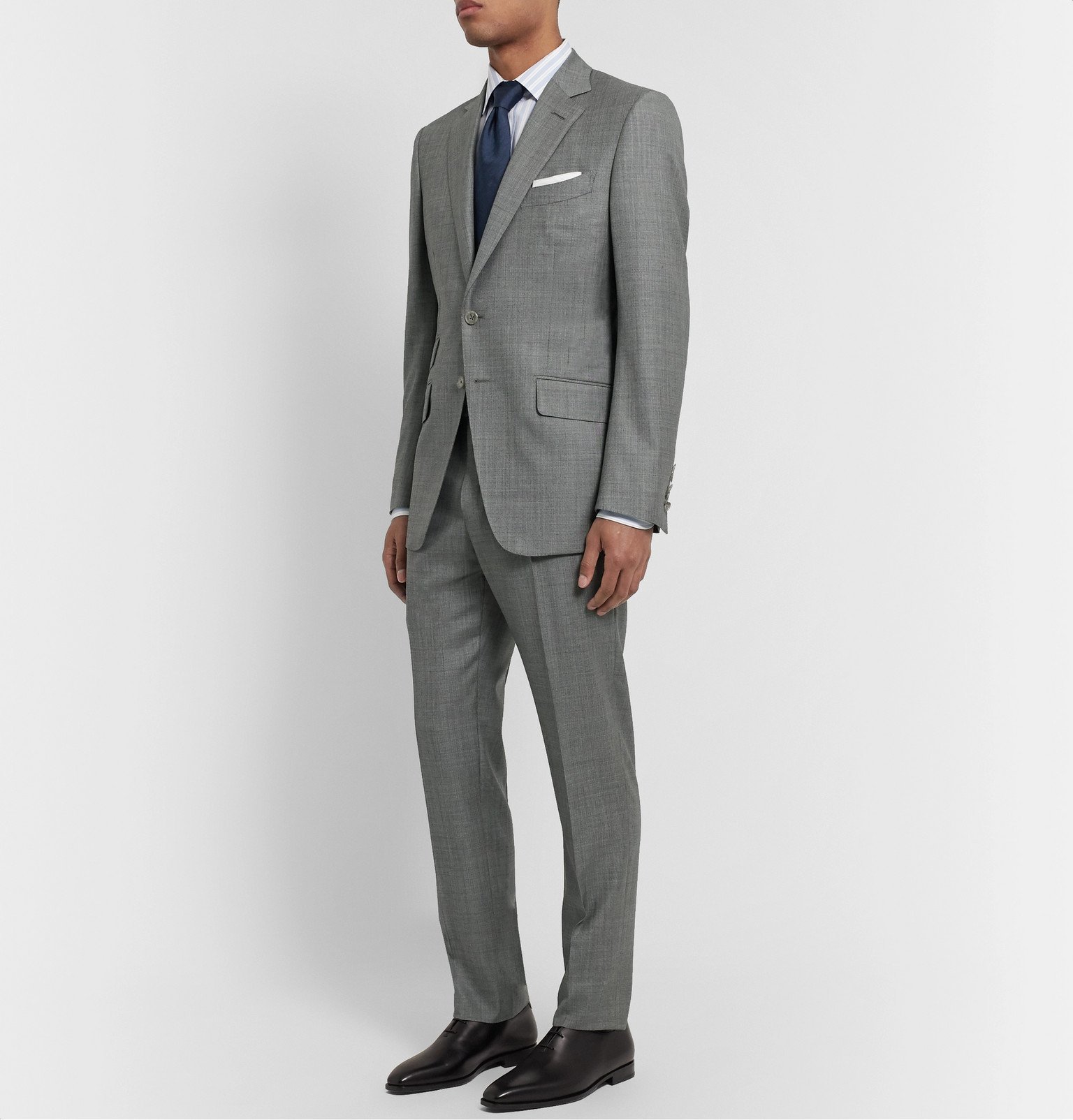 TOM FORD - Grey O'Connor Slim-Fit Super 110s Wool-Sharkskin Suit Trousers -  Gray TOM FORD