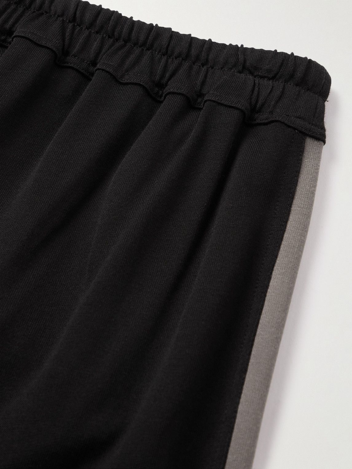 Rick Owens - Swampgod Upcycled Wide-Leg Panelled Cotton-Blend Jersey Sweatpants - Black