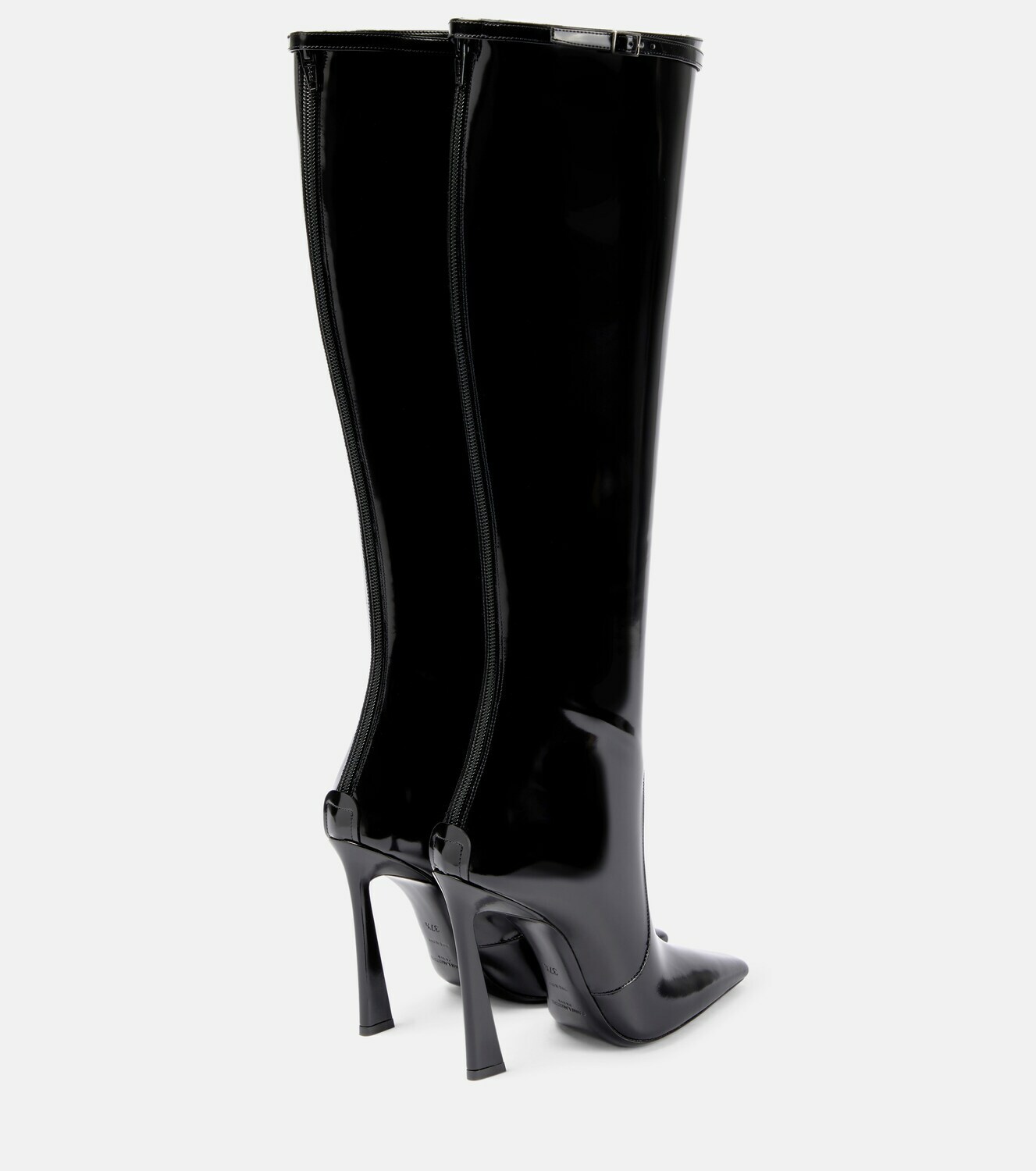 Saint Laurent - Justify 110 patent leather knee-high boots Saint Laurent