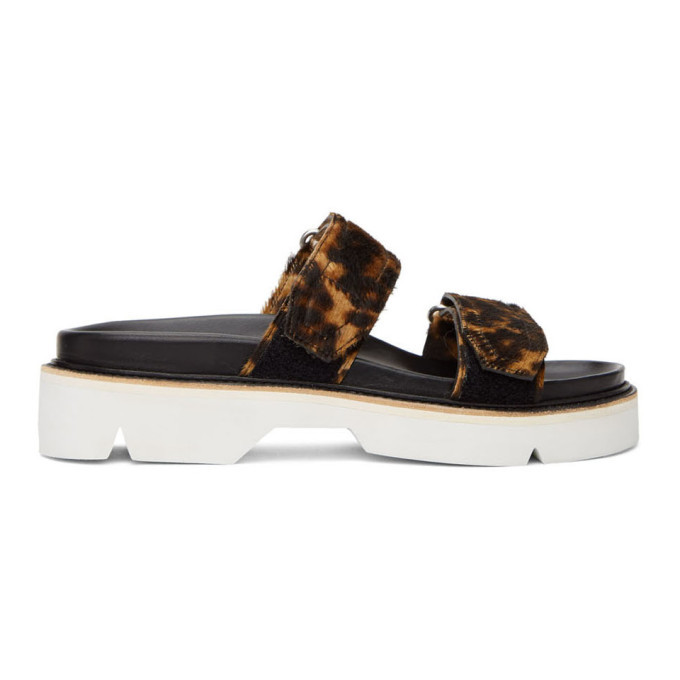 black and cheetah sandals