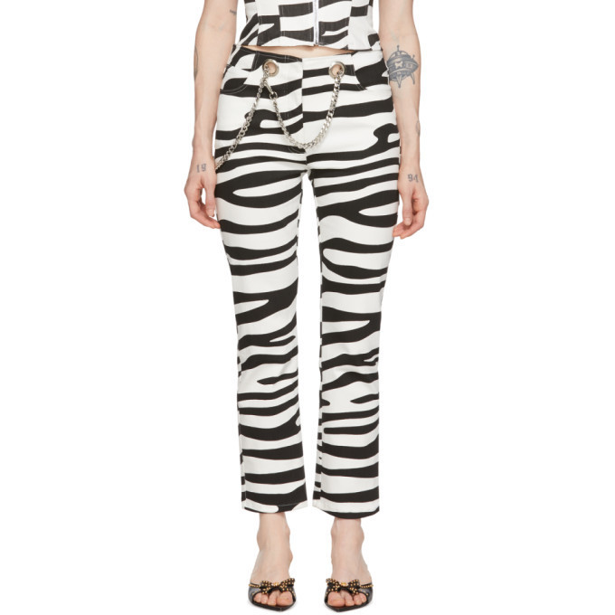 Miaou Black and White Tomma Zebra Jeans 