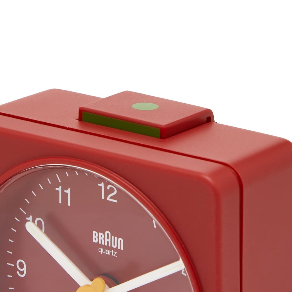 Braun Classic Travel Alarm Clock in Red Braun
