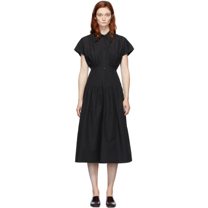 Low Classic Black Waist Shirring Dress Low Classic