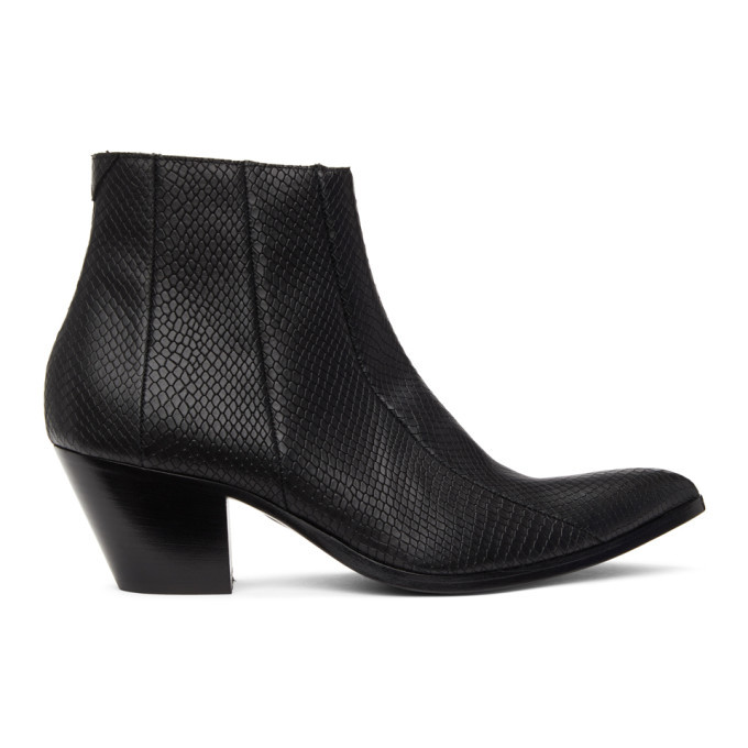 Pyer Moss Black Brother Vellies Edition Snake Chelsea Boots Pyer Moss