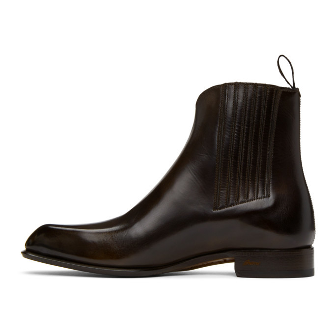 Brioni Brown Side Gusset Chelsea Boots Brioni