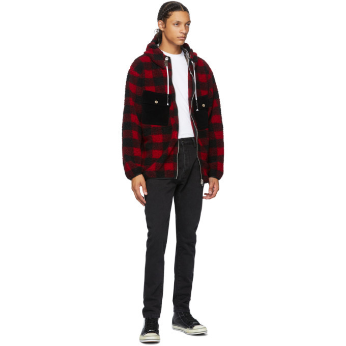 Black Buffalo Pile Jacket Palm Angels