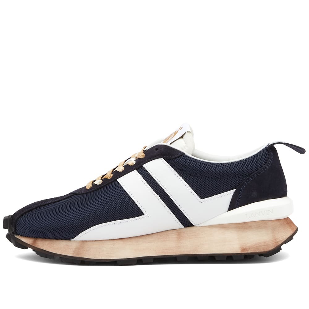 Lanvin Men's Vintage Running Sneakers in Navy Blue/White Lanvin