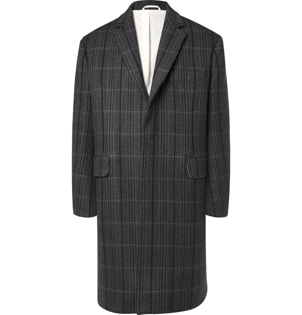 CALVIN KLEIN 205W39NYC - Oversized Checked Virgin Wool and Silk-Blend ...