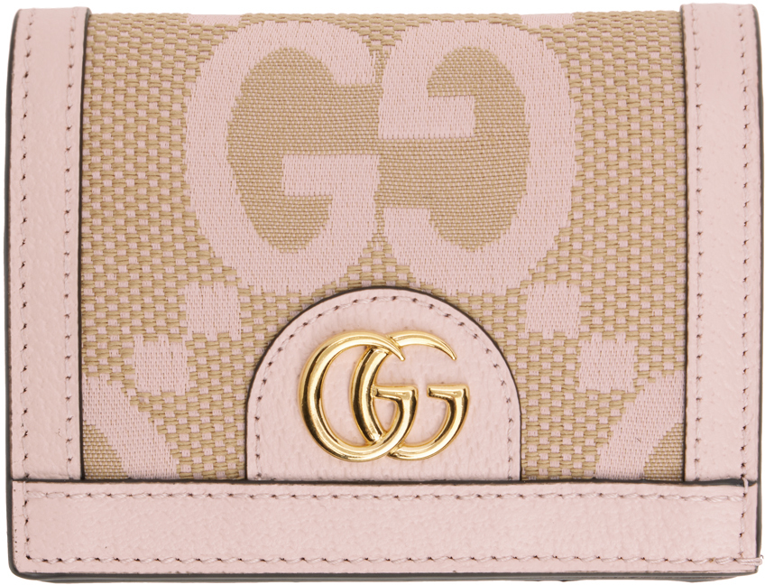 Gucci Pink Ophidia GG Card Holder Gucci