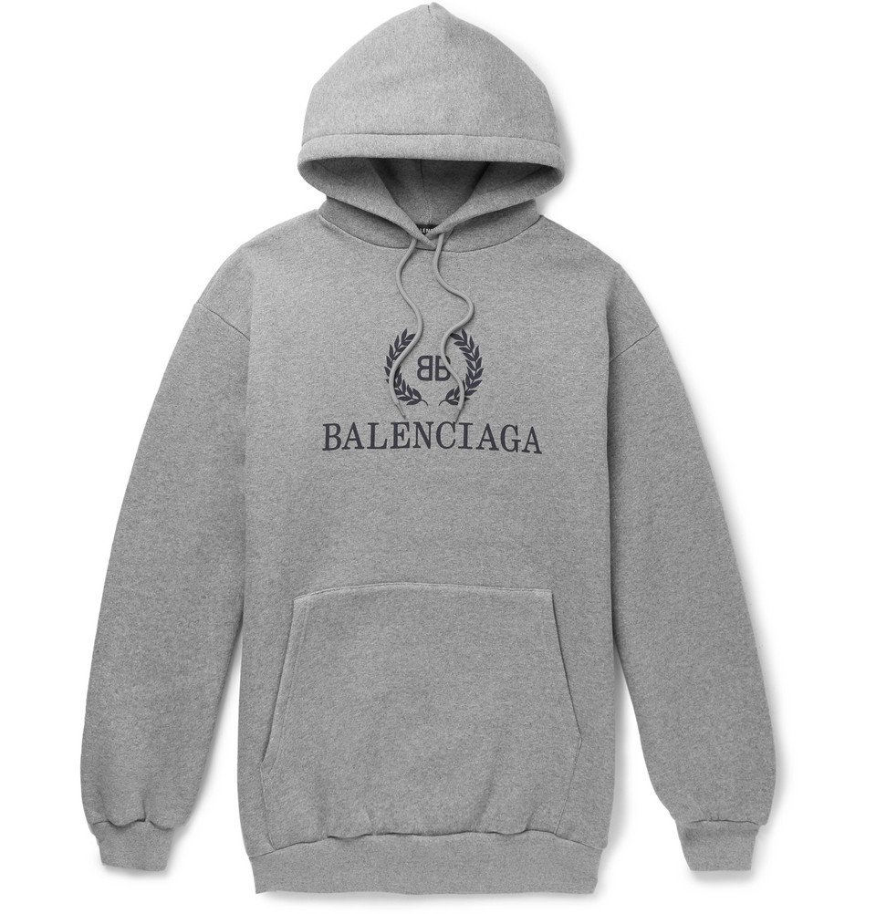 Balenciaga - Oversized Logo-Print Fleece-Back Cotton-Blend Jersey 
