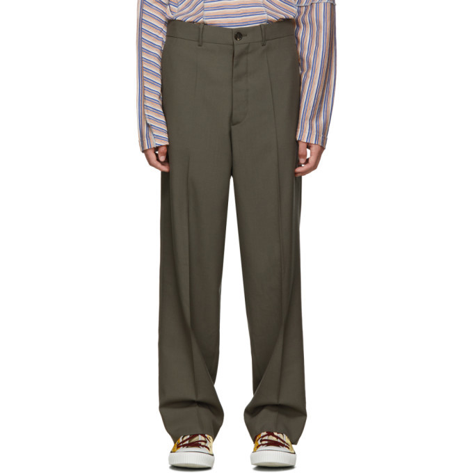 Marni Grey Tropical Wool Straight 