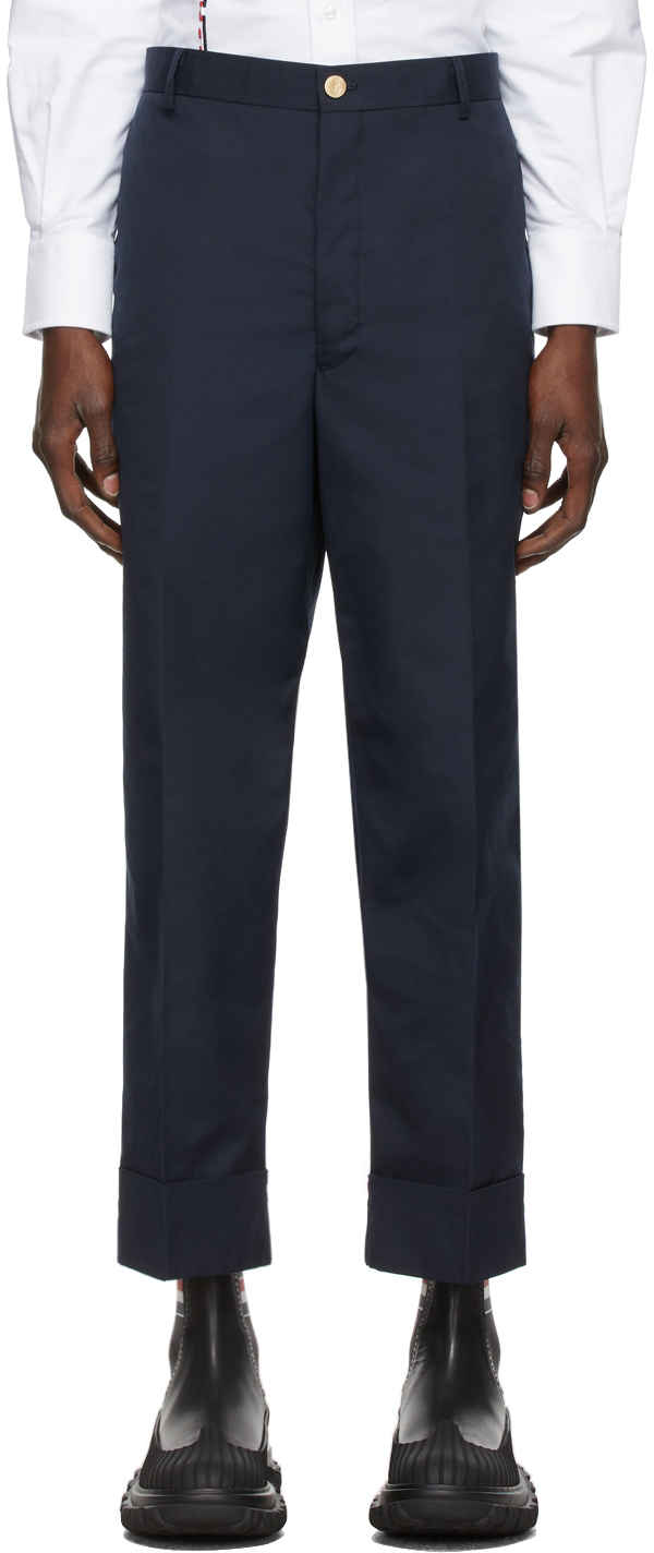 Thom Browne Navy Typewriter Cloth Cuff 