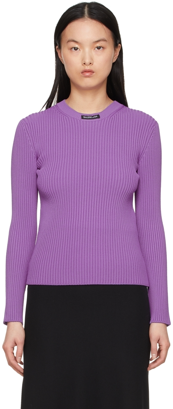 Balenciaga Purple Viscose Sweater Balenciaga