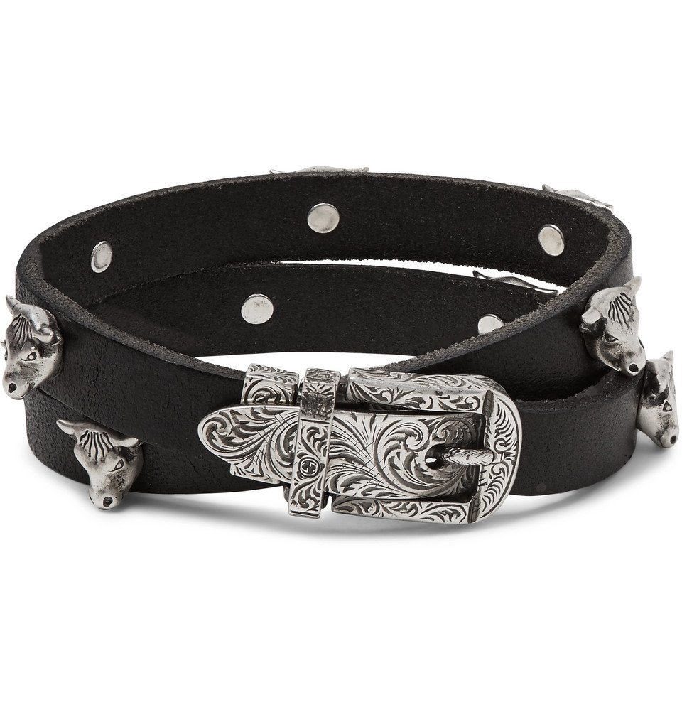 gucci leather wrap bracelet