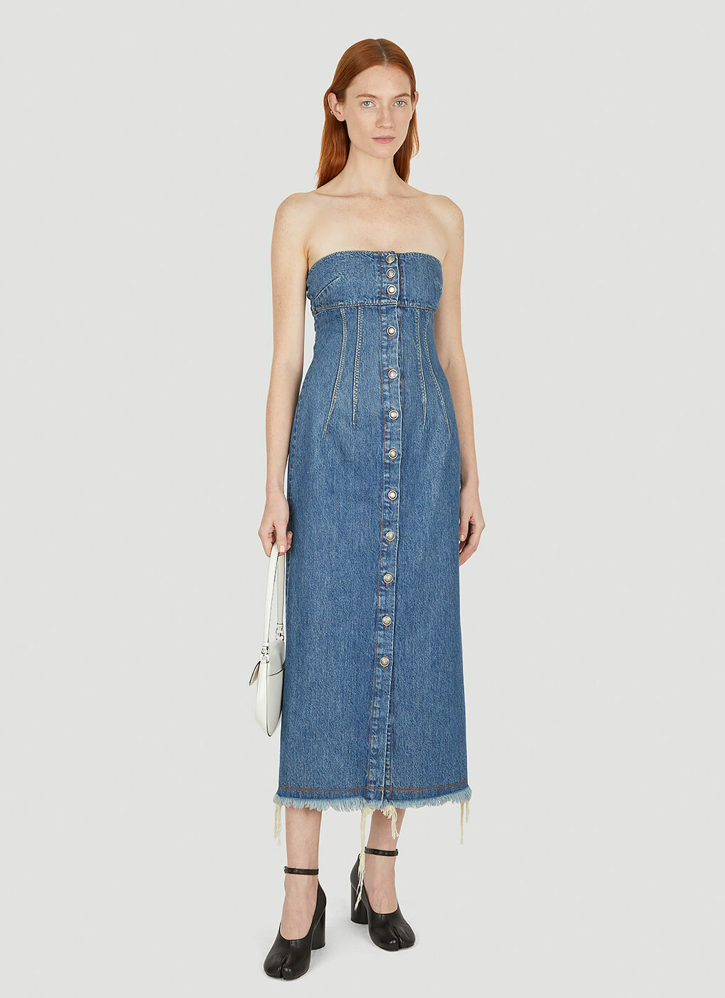 Sportmax - Bustier Denim Dress in Blue Sportmax