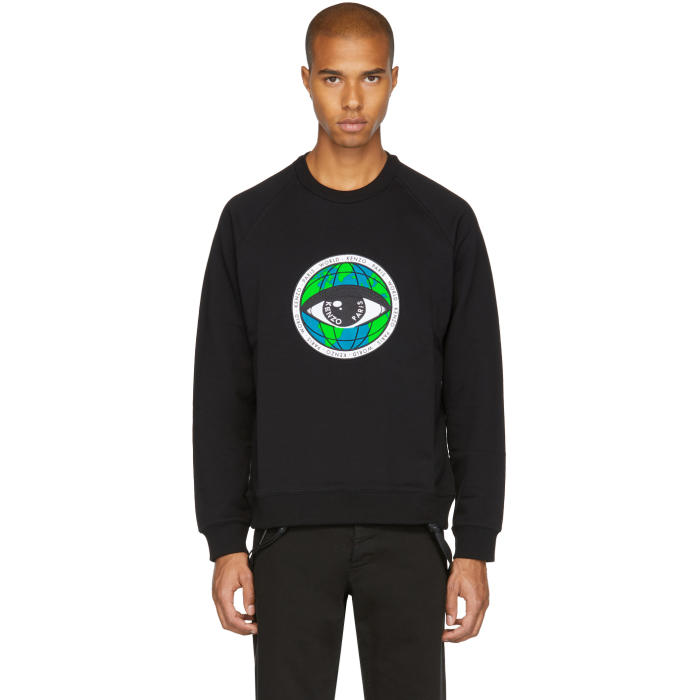 Kenzo Black World Eye Sweatshirt Kenzo