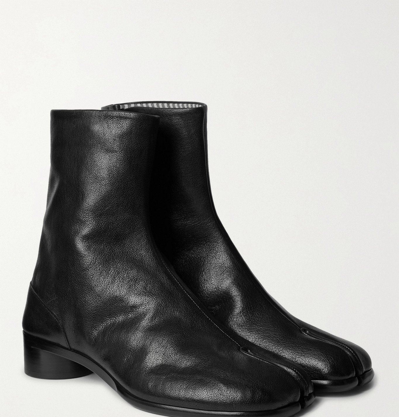 MAISON MARGIELA - Tabi Split-Toe Leather Boots - Black Maison Margiela