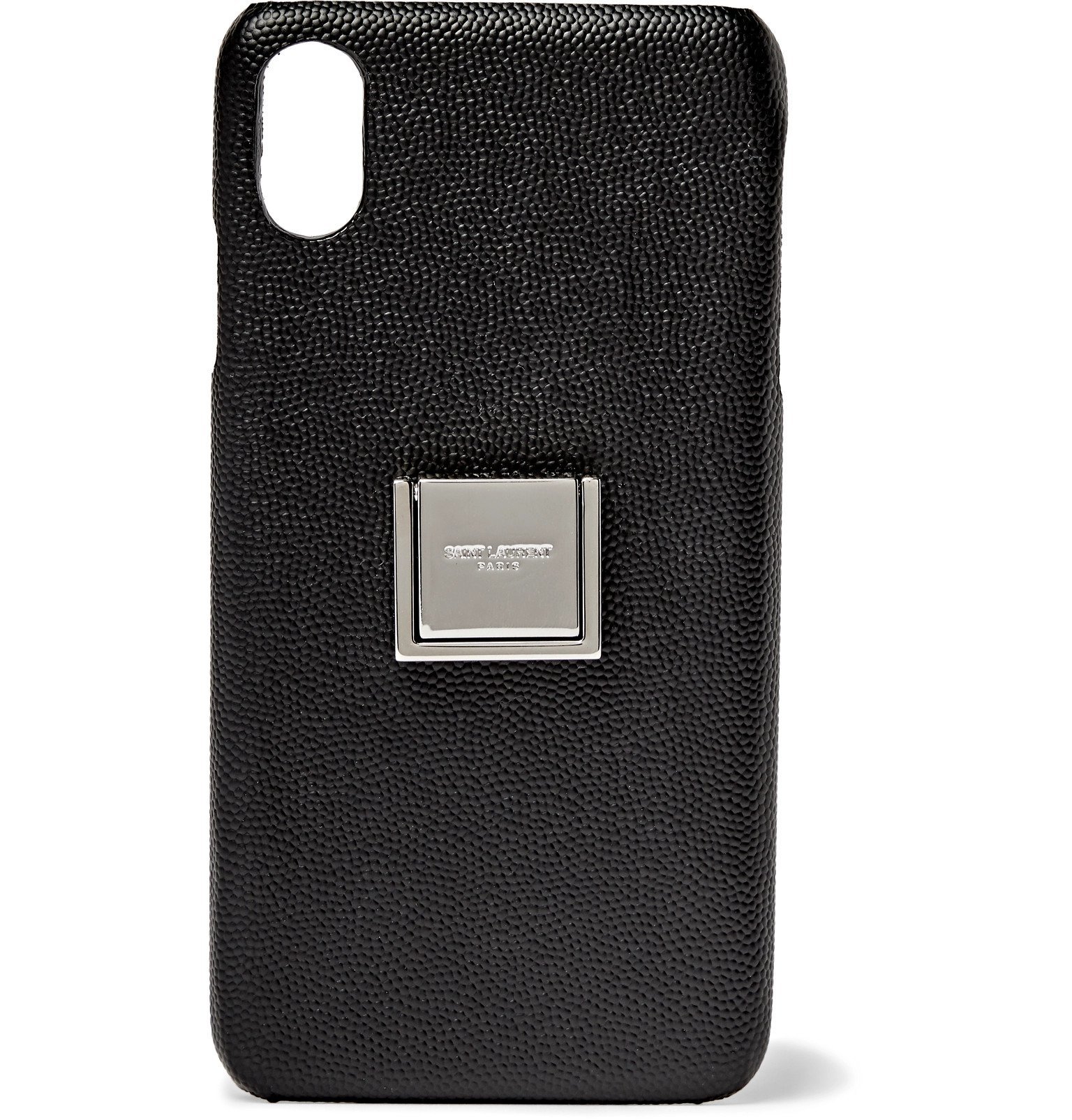 SAINT LAURENT - Pebble-Grain Leather iPhone XS Max Case - Black Saint
