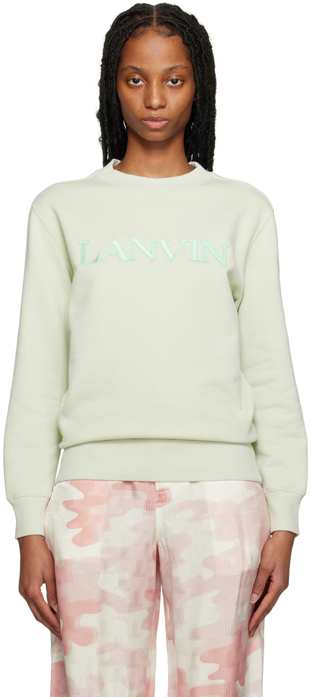 Lanvin Green Embroidered Sweatshirt Lanvin