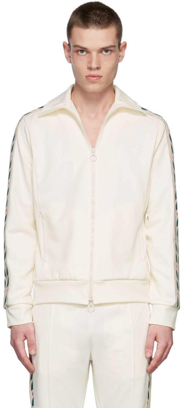 Casablanca Off-White Laurel Zip-Up Sweater Casablanca