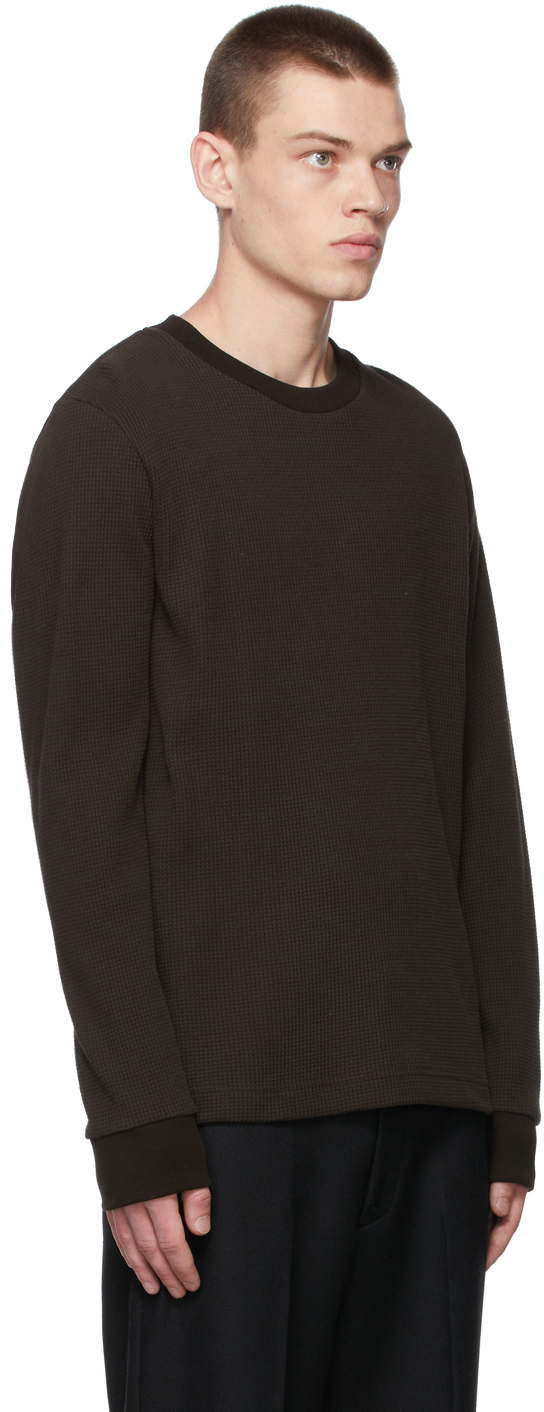 Theory Brown Waffle Knit Sweater Theory