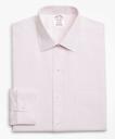 Brooks Brothers Men's Madison Relaxed-Fit Dress Shirt, Non-Iron Herringbone | Light Pink