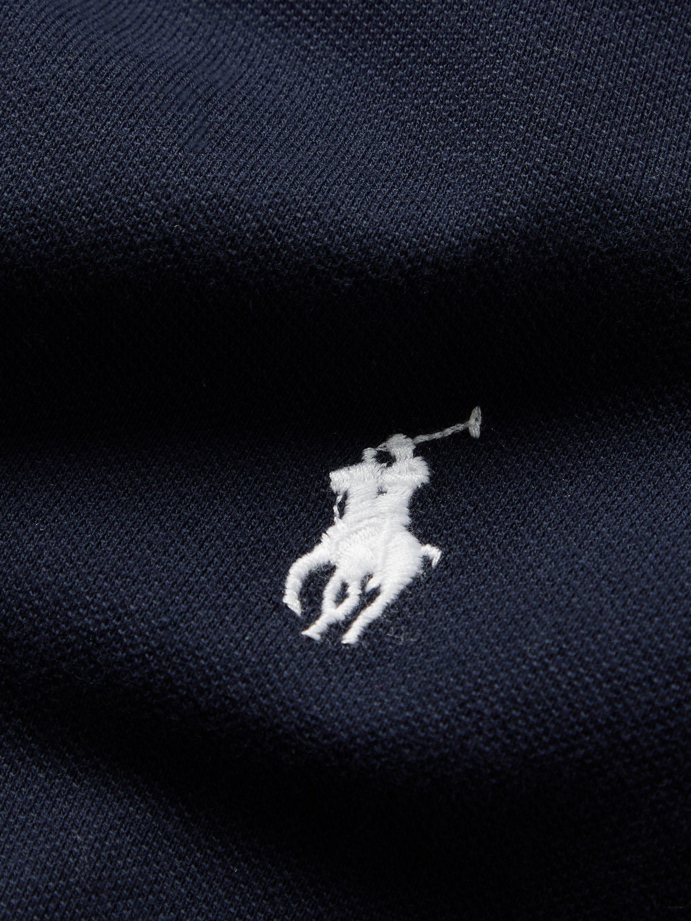 POLO RALPH LAUREN - Grandad-Collar Logo-Embroidered Cotton-Piqué Shirt -  Blue Polo Ralph Lauren