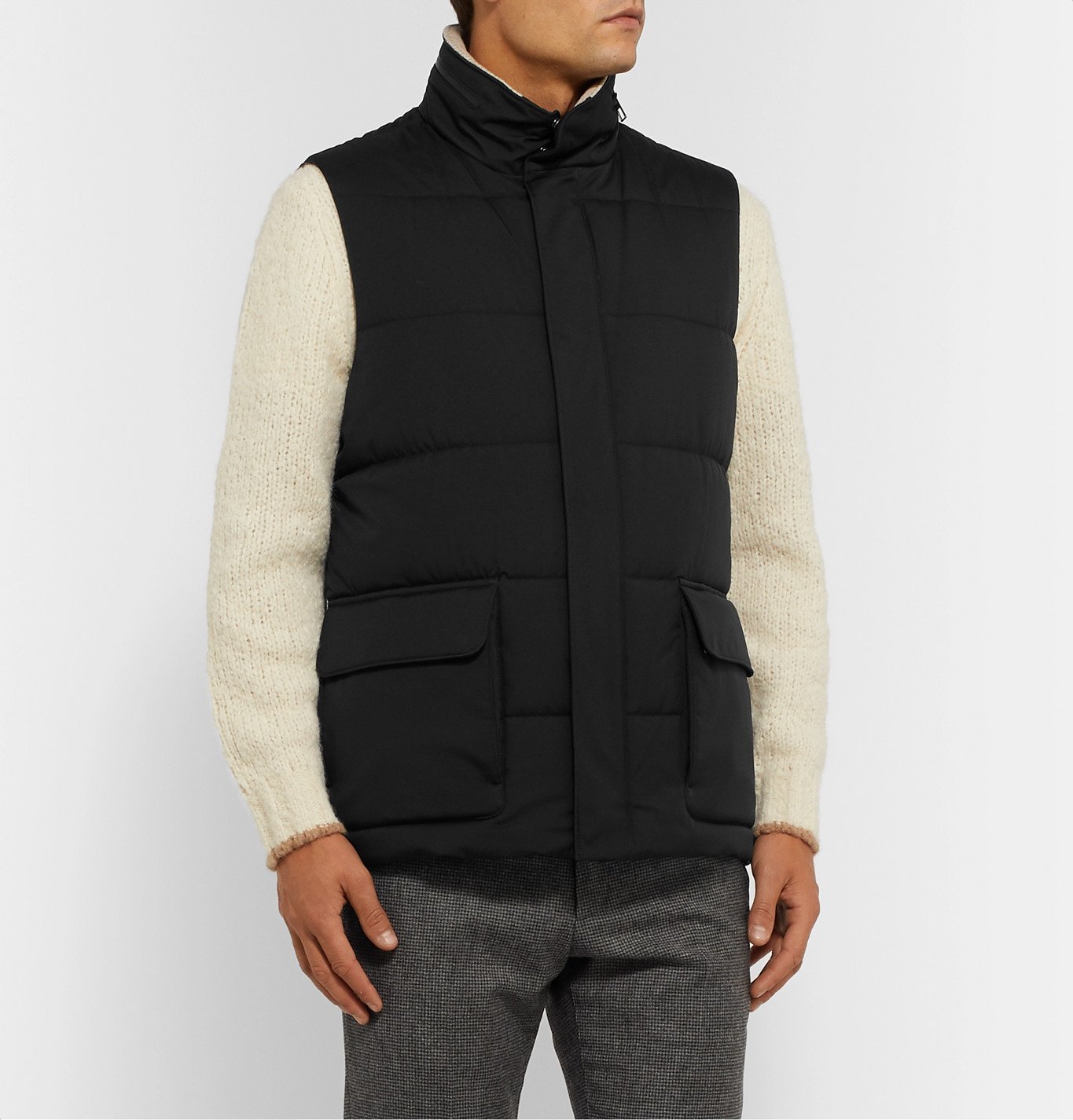 Loro Piana - Storm System Quilted Shell Hooded Gilet - Black Loro Piana