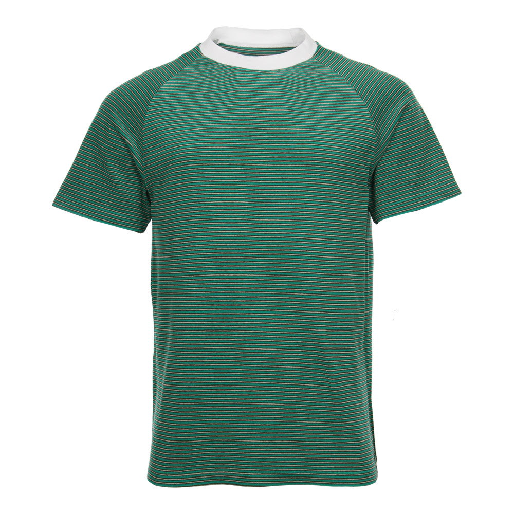 Striped Terry T-Shirt - Green/Olive Maison Margiela