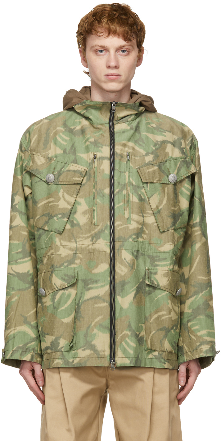 Sankuanz Reversible Khaki & Brown Camo Hooded Jacket Sankuanz