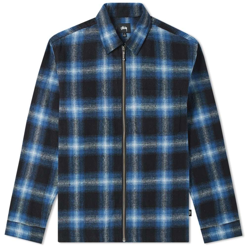 Stussy Zip Up Shadow Plaid Shirt Stussy