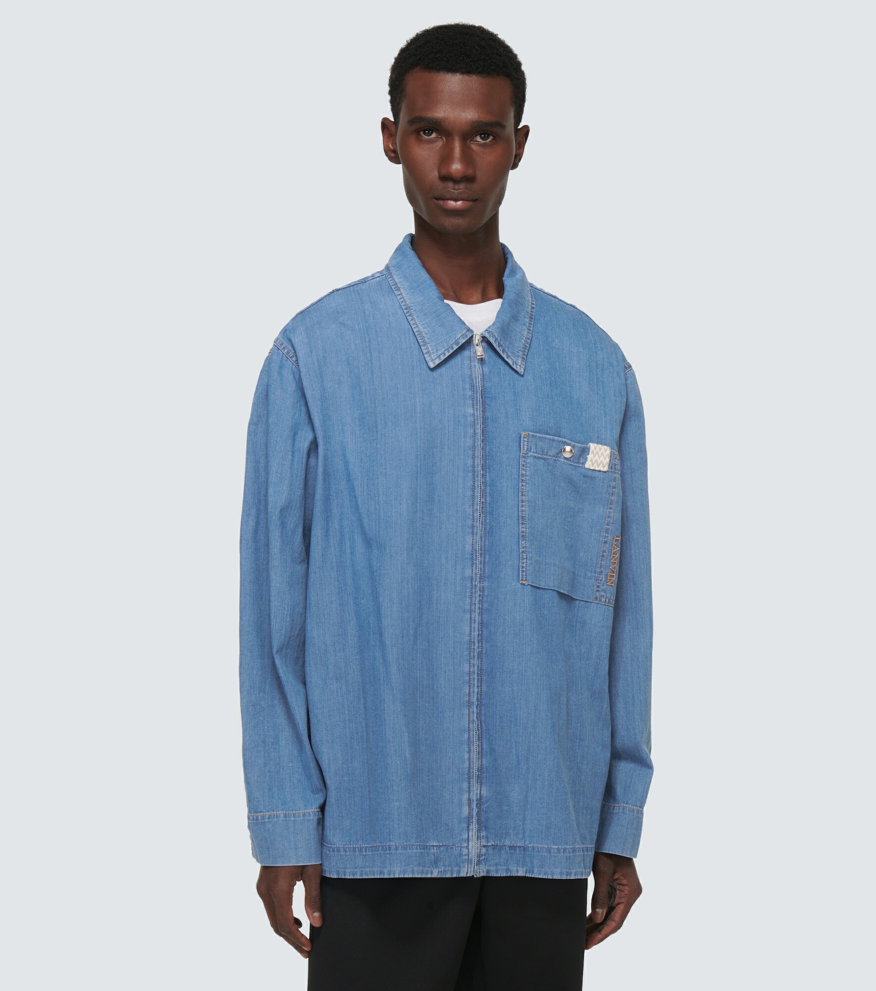 Lanvin - Curb zipped denim overshirt Lanvin