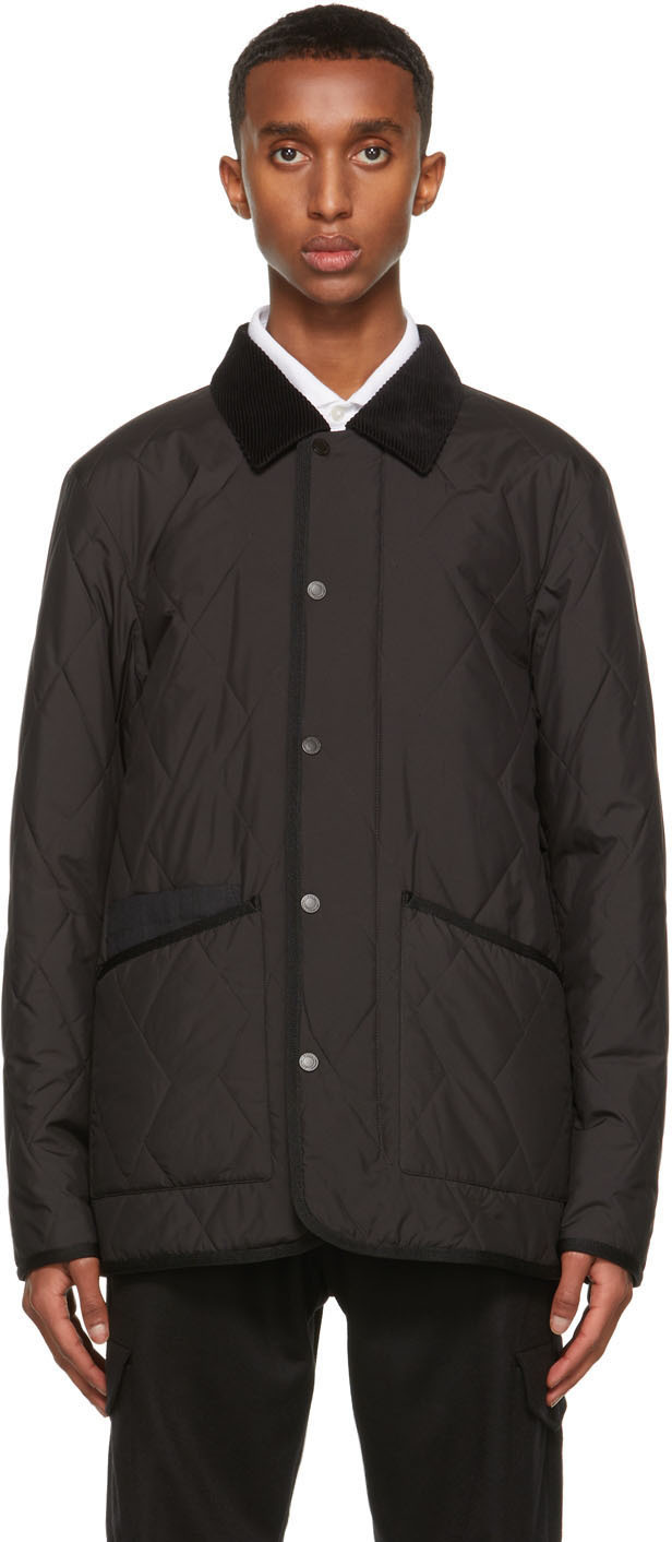 Z Zegna Black Quilted Husky Jacket Z Zegna