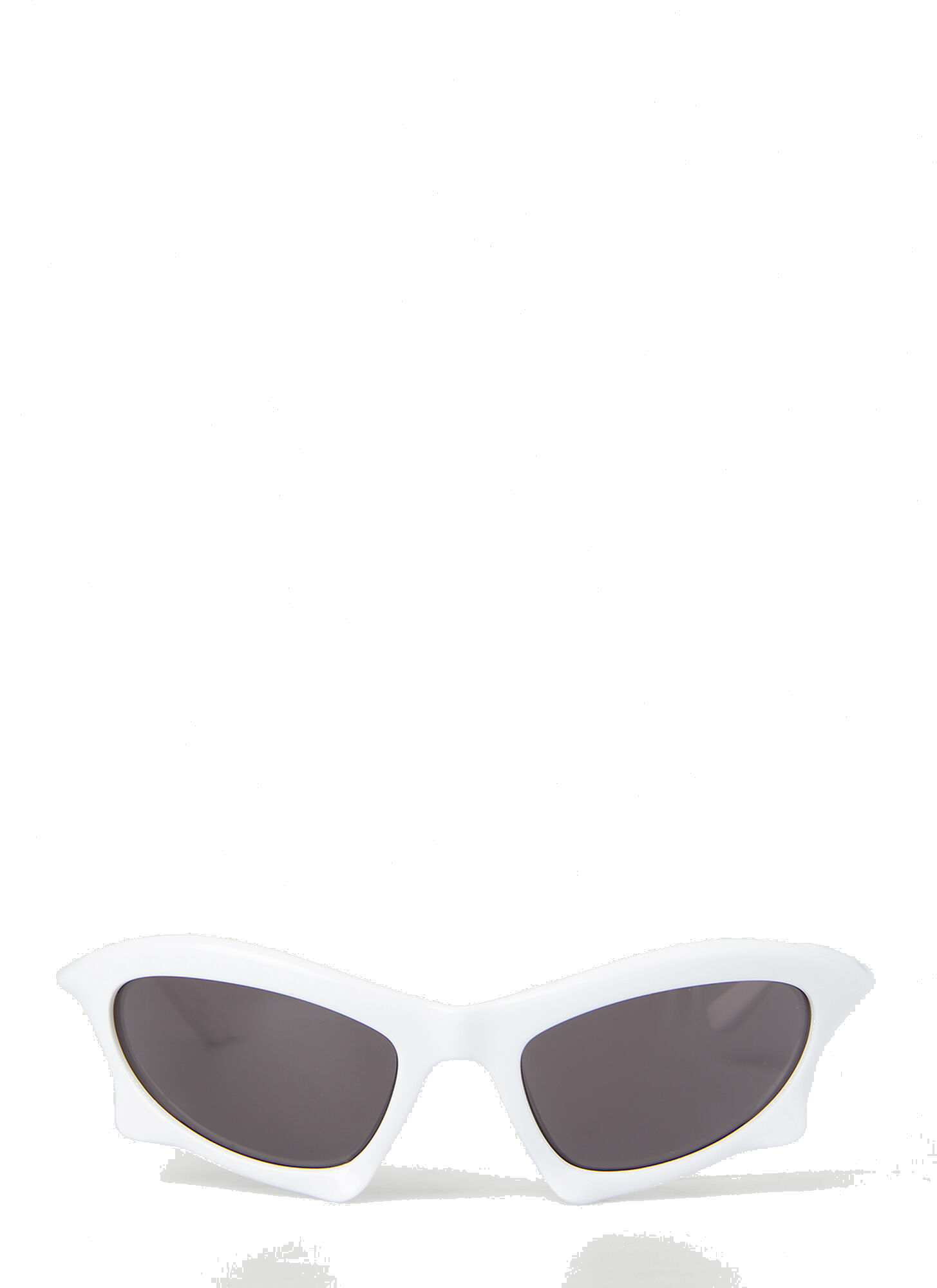 Bat Rectangle Sunglasses in White Balenciaga