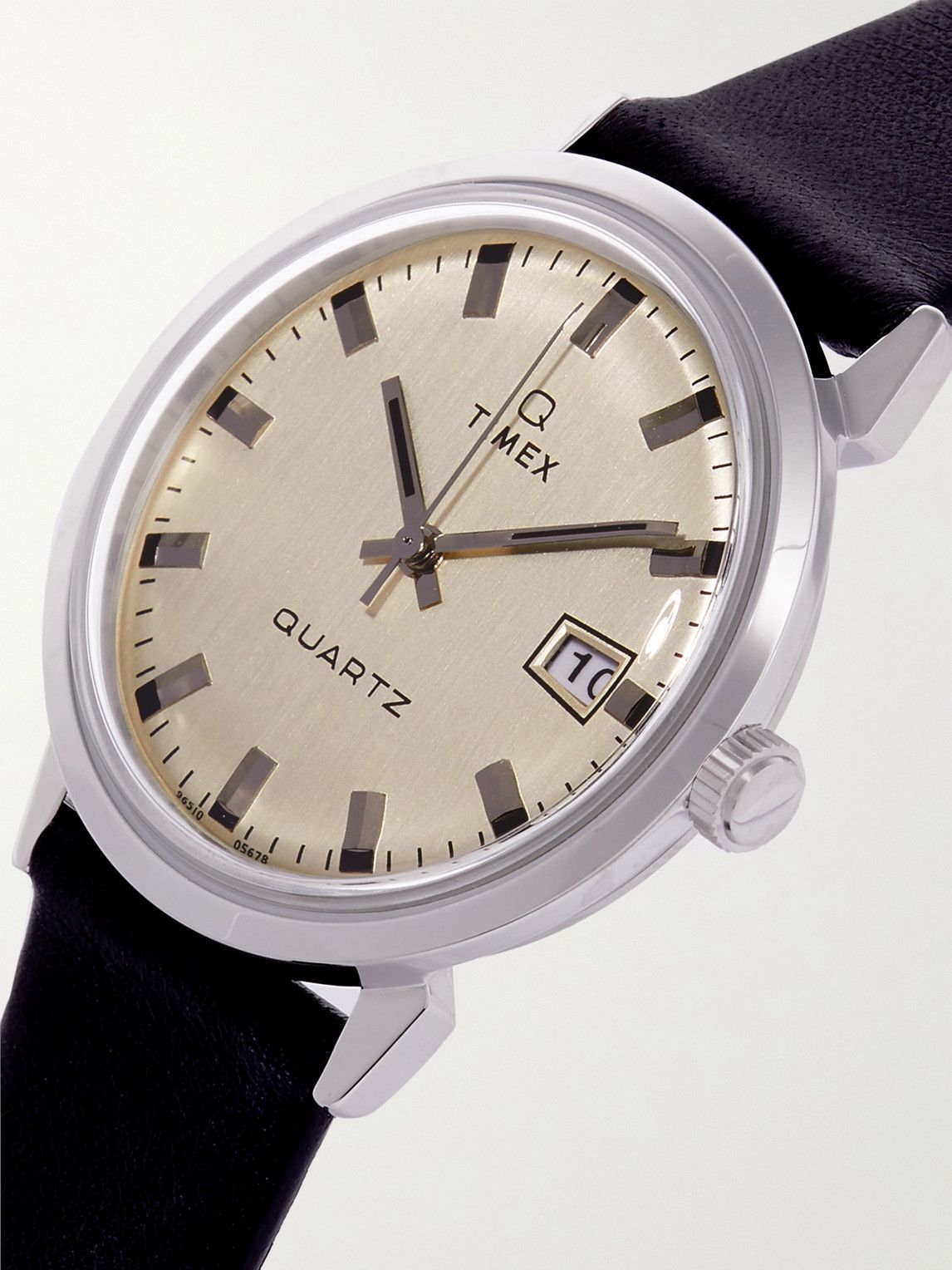 Timex - Q Timex 1978 Reissue 35mm Stainless Steel and Leather Watch Timex