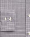 Brooks Brothers Men's Stretch Soho Extra-Slim-Fit Dress Shirt, Non-Iron Royal Oxford Button-Down Collar Glen Plaid | Purple