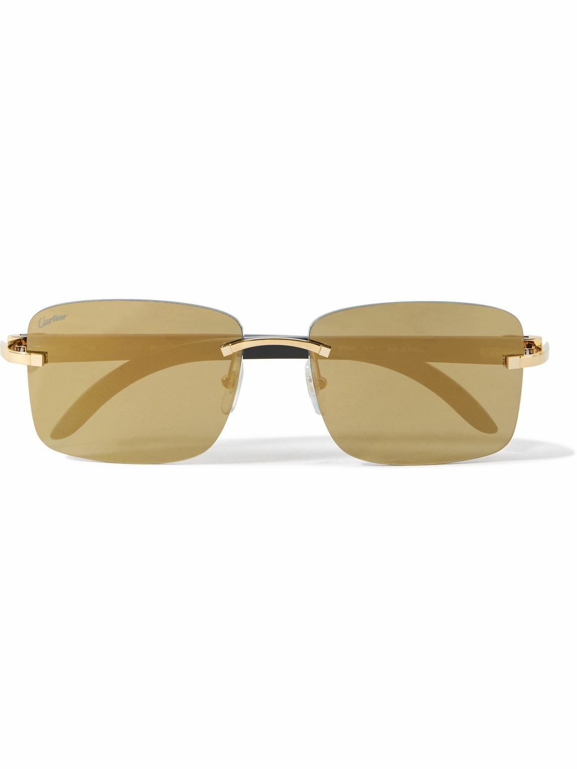 Cartier Eyewear Frameless Gold Tone Sunglasses Cartier