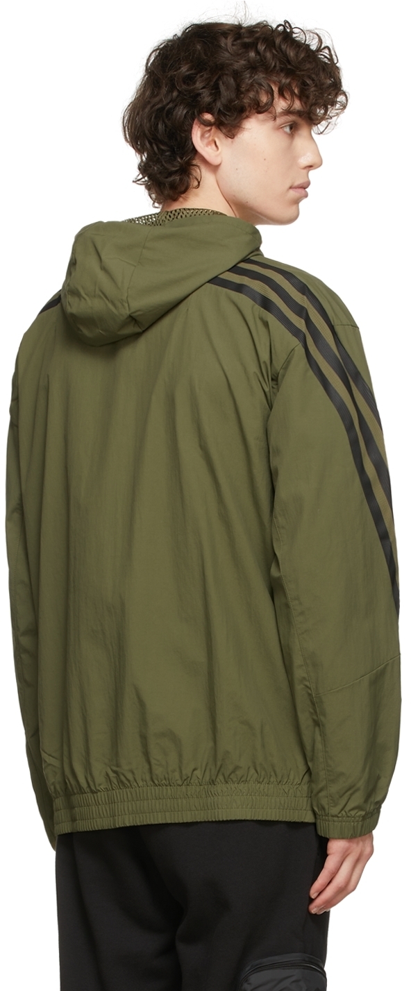 khaki adidas zip up