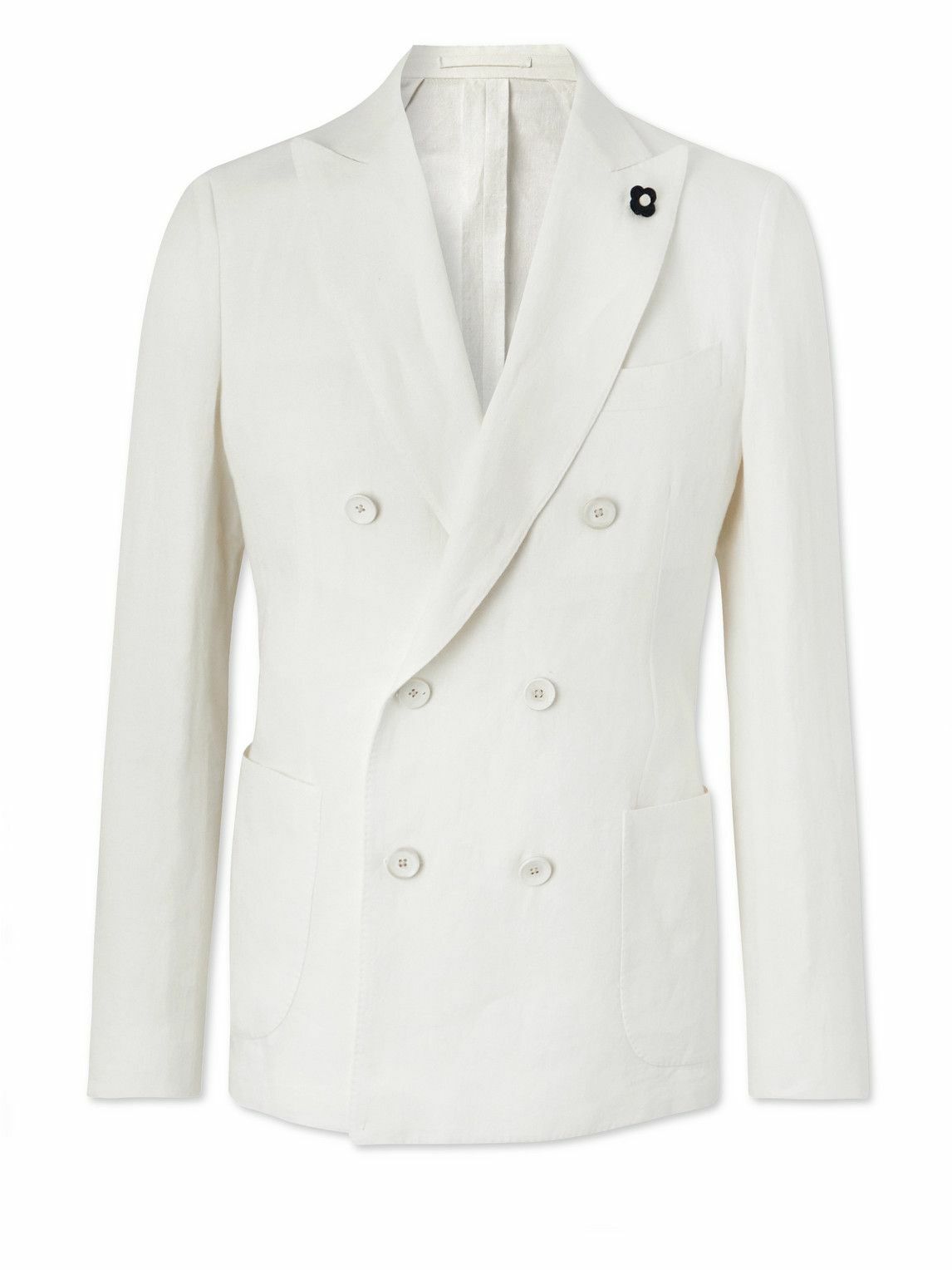 Lardini Black Linen Blazer