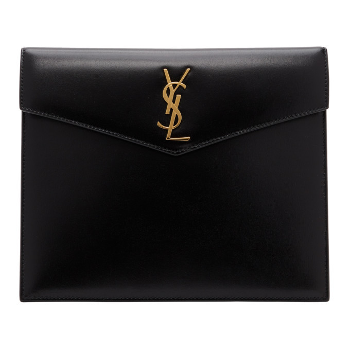 black small uptown pouch ysl