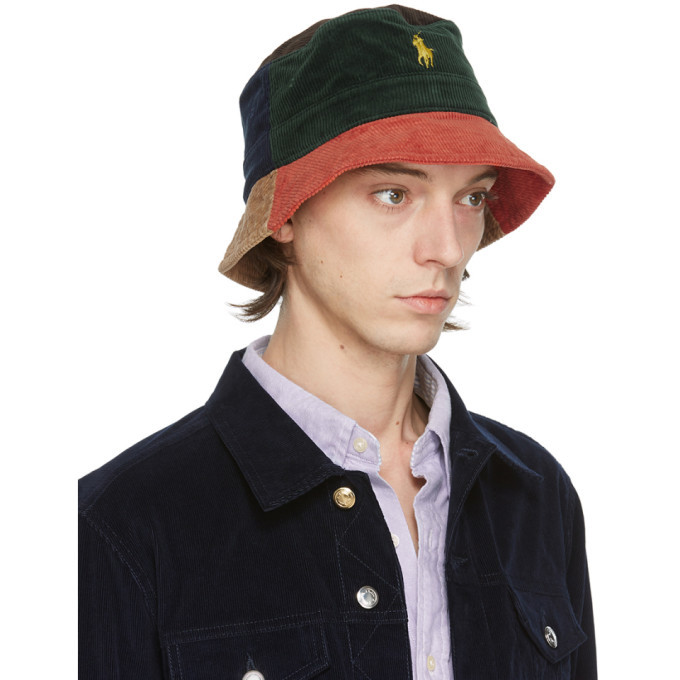 polo ralph lauren corduroy bucket hat