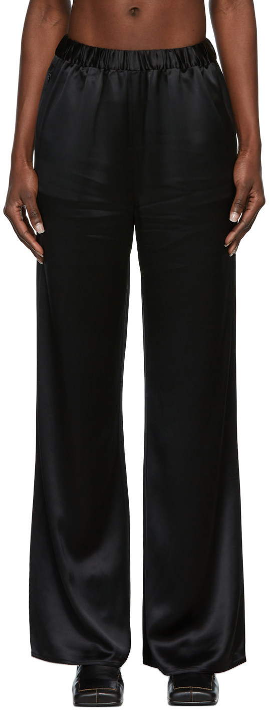 Frame Black Satin PJ Lounge Pants Frame Denim