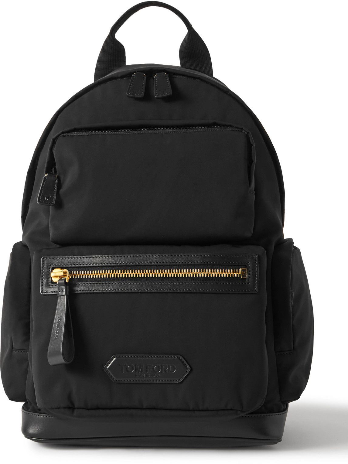 TOM FORD - Leather-Trimmed Recycled Nylon Backpack TOM FORD