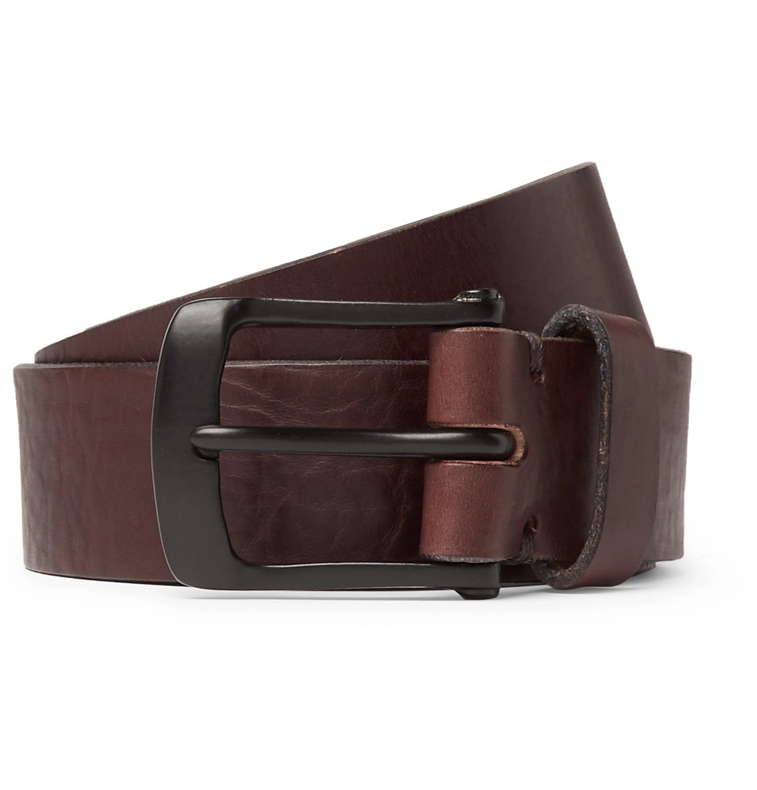 Photo: Oliver Spencer - 3cm Chocolate Barrow Leather Belt - Brown
