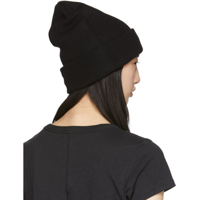 Rag And Bone Black Wool Addison Beanie Rag And Bone