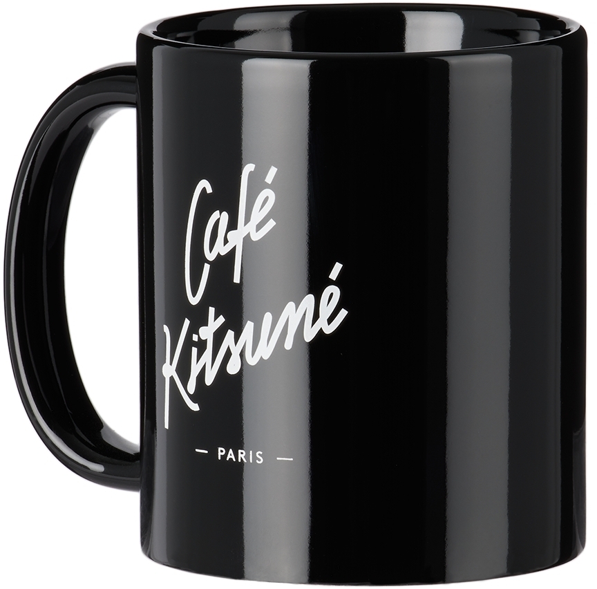 Maison Kitsuné Black 'Café Kitsuné' Mug Maison Kitsune